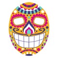 Traditional dia de muertos festical sugar skull stock vector illustration
